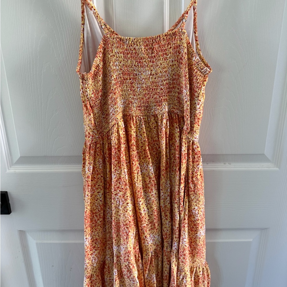 Japna Multicolor Floral Dress with Buttons - Picture 3 of 3